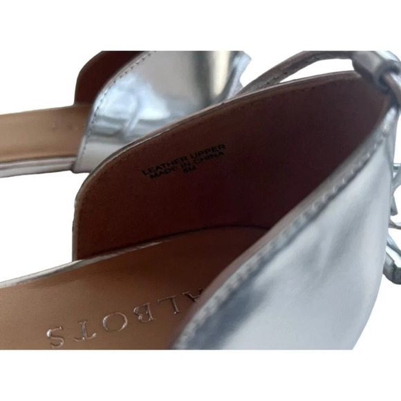Talbots Keri Tasseled Ankle-Strap Sandals - Mirror Metallic Size 8 Women’s - Picture 14 of 14